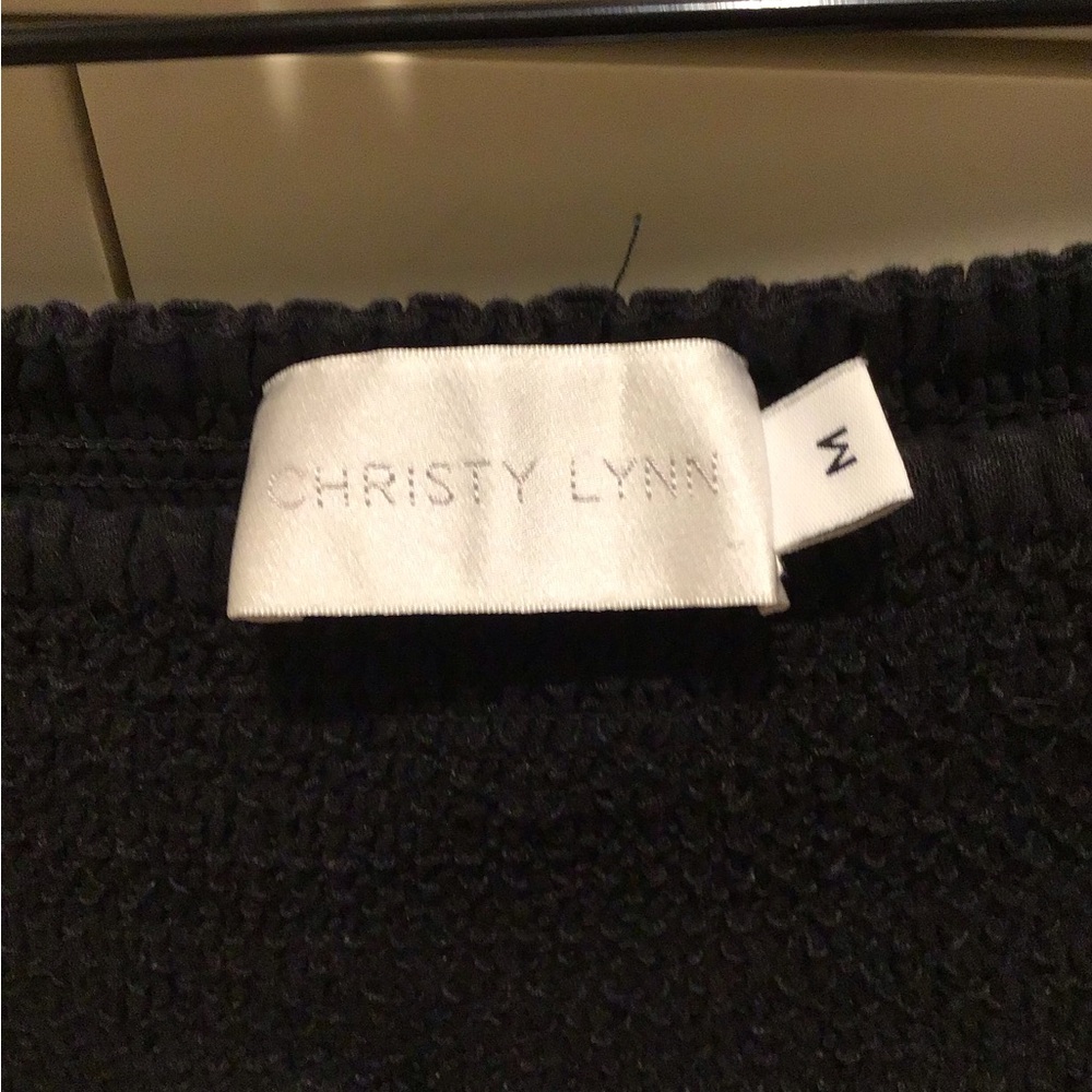 Christy Lynn Boho Black Tiered Maxi Skirt Medium - Picture 2 of 4